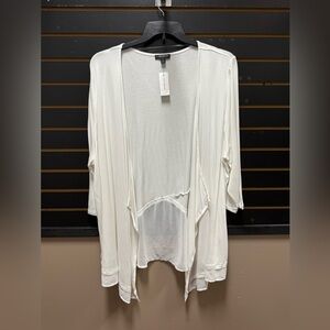 Lane Bryant Sheer-Back White Cardigan – Size 22/24 – NWT